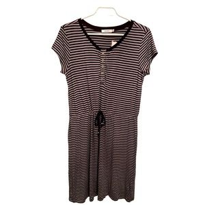 Ricki’s grey and black striped dress with drawstring waist in medium
